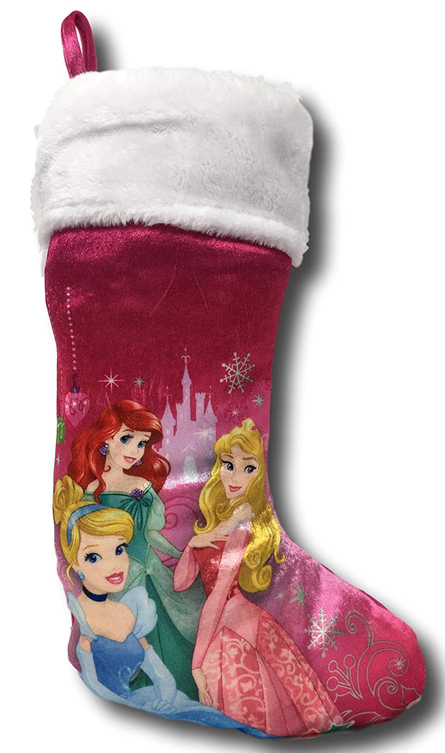 Disney Princesses Christmas Holiday Hat and Sock Stocking Set 