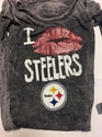 Officially Licensed NFL Pittsburgh Steelers "I Kiss Steelers" Long Sleeve Shirt 