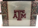 Texas A & M NCAA Glass Cutting Board by Cumberland Designs, Artwork by Kate McRostie 