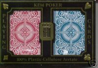 KEM Arrow Red Blue Poker Size Regular index Playing Cards 2 Decks 100% Plastic KEM Arrow Red Blue  Poker Size Regular index Playing Cards 2 Decks 100% Plastic bicycle