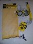 Aqua Lung Cozumel III/Fiji Mask/Eco Jr. Snorkel Asst Yellow With Waterproof ID Holder - 