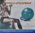 PRO-FORM 65cm. Exercise Ball with workout DVD and hand pump 
