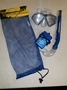 Aqua Lung Santa Cruz Jr. Mask/Eco Jr. Snorkel Asst Blue With Waterproof ID Holder - 