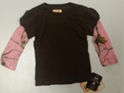 Realtree Brown T-shirt w/ Pink Camouflage Long Sleeves -2T 