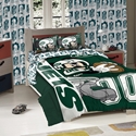 Disney Mickey Mouse NFL New York Jets Character Comforter and Sham Twin Set NY 